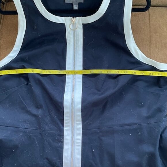 Limited Navy/White Sleeveless Front Zipper Dress Women’s 18W NWOT - Picture 9 of 13